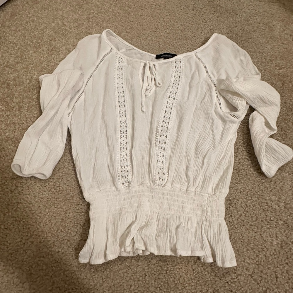 White Long-Sleeved Blouse